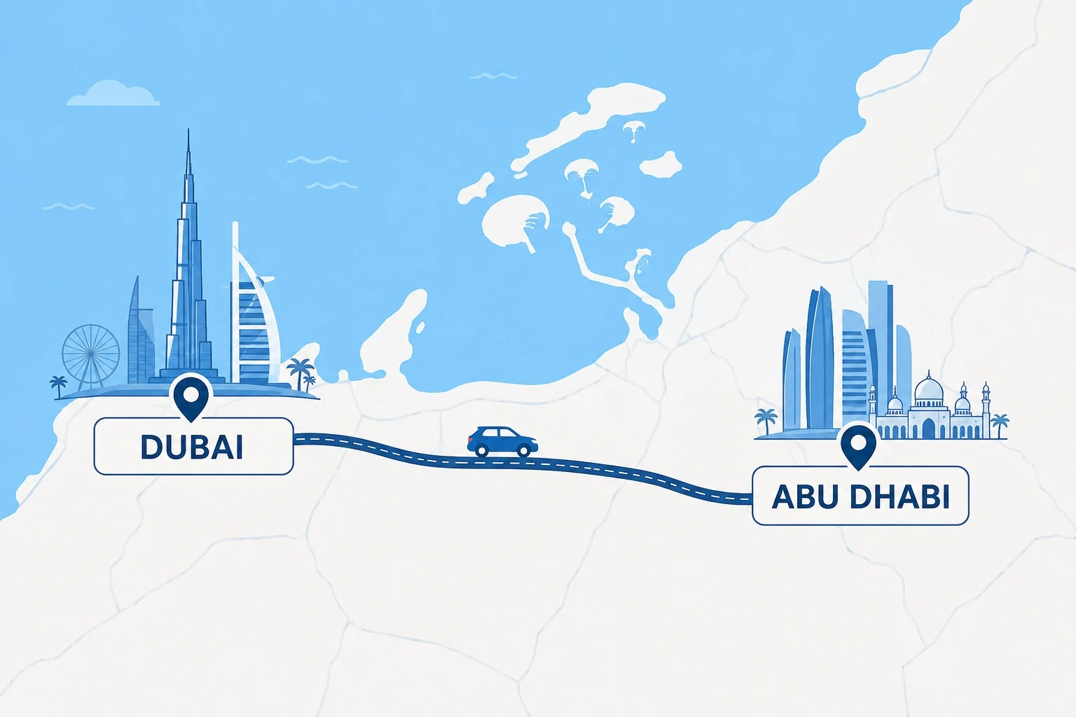 Step-by-step guide to booking a car lift from Dubai to Abu Dhabi in 2026